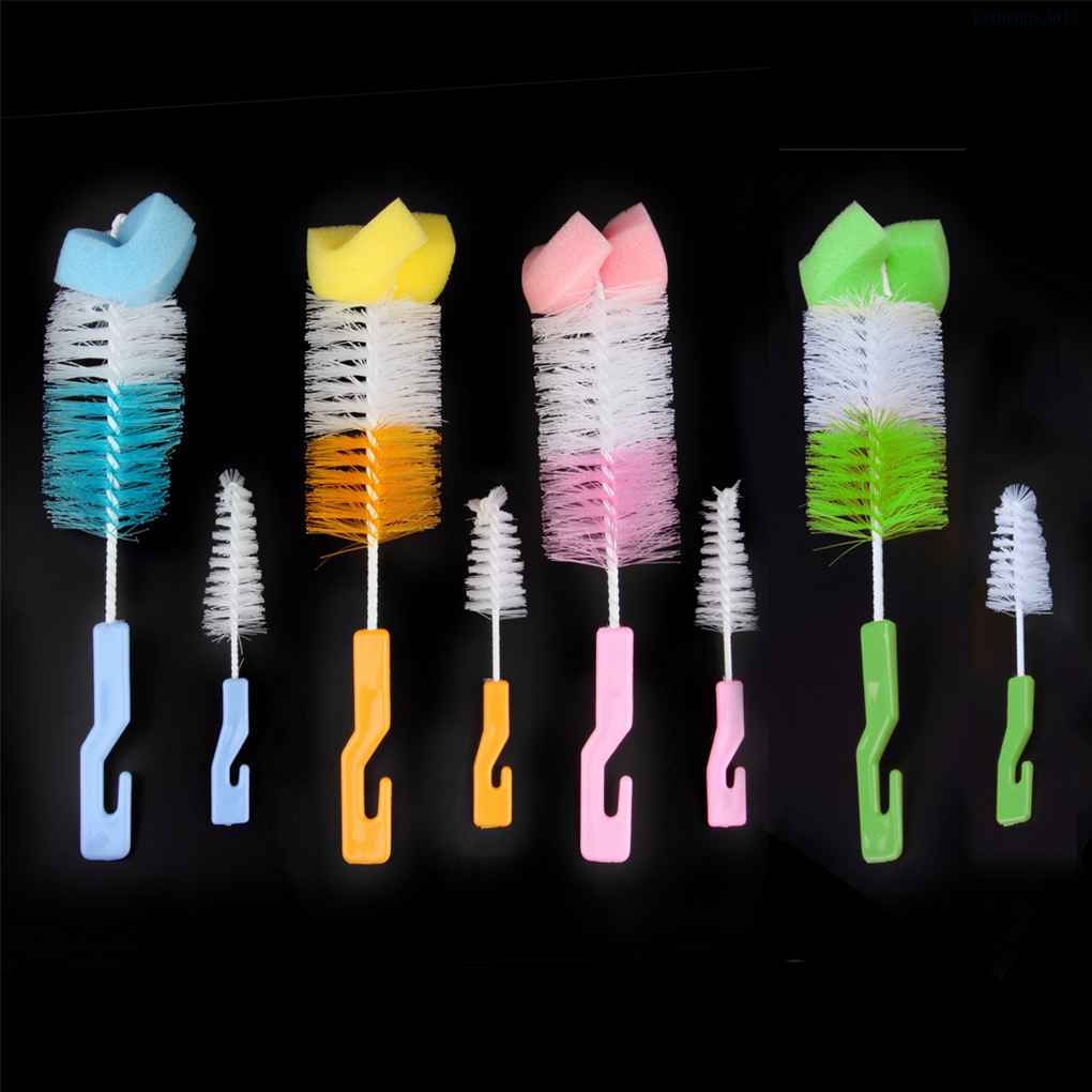 Bàn chải vệ sinh bình sữa em bé thiết kế xoay 360 độ tiện dụng