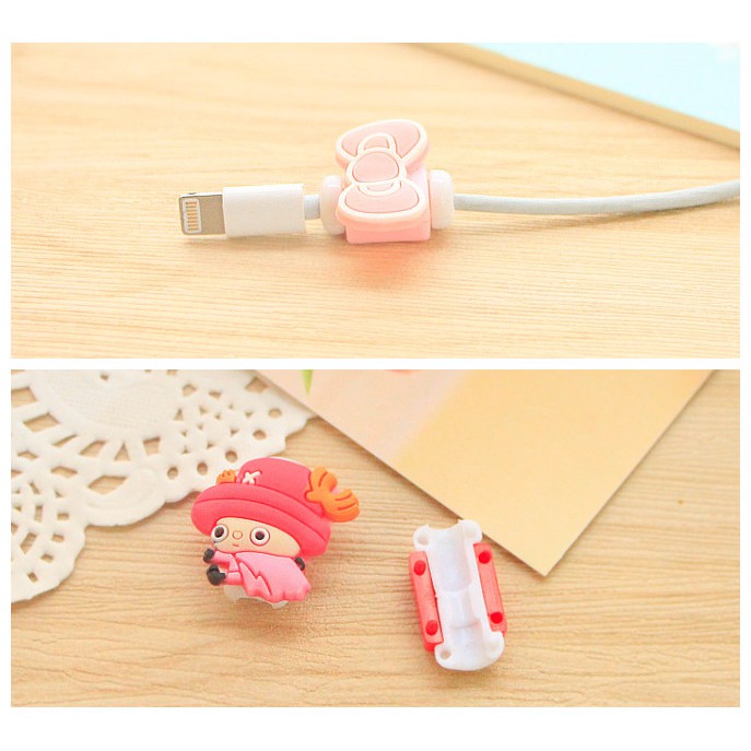 Phụ kiện bảo vệ đầu dây cáp sạc chống gãy hình Hello Kitty dễ thương