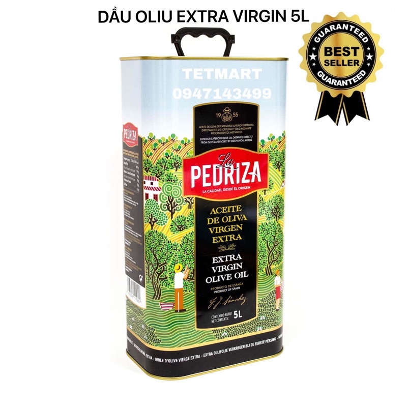 Dầu oliu La Pedriza siêu nguyên chất 5 lít - Tây Ban Nha - Extra virgin