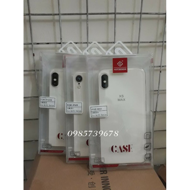 ốp lưng KT DESING iphone X/XS/XR/XS MAX trong suốt
