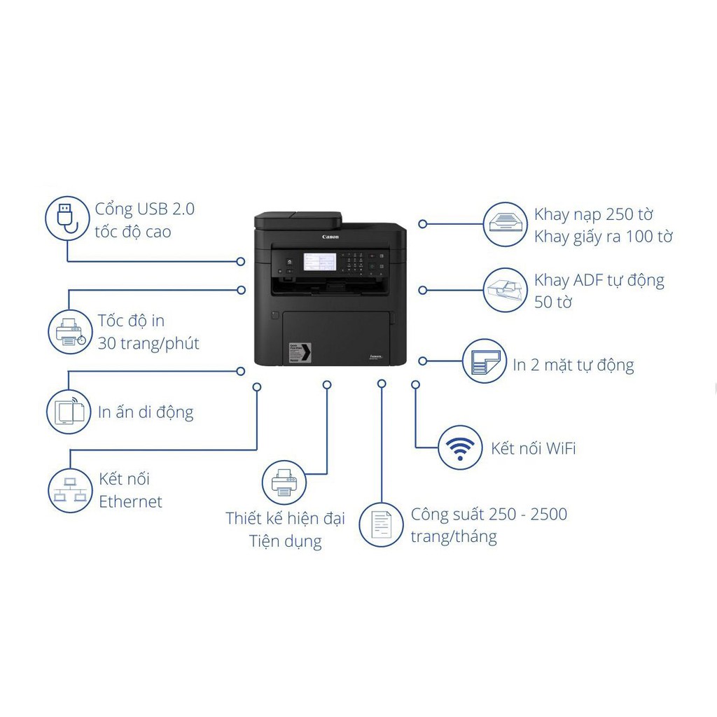 Máy in laser đa chức năng Canon MF269dw - chính hãng