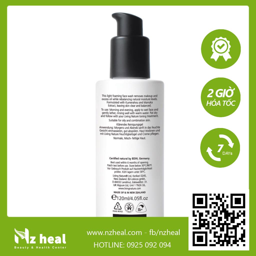 [Hỏa tốc] Sữa rửa mặt thanh lọc Living Nature Purifying Cleanser 120ml