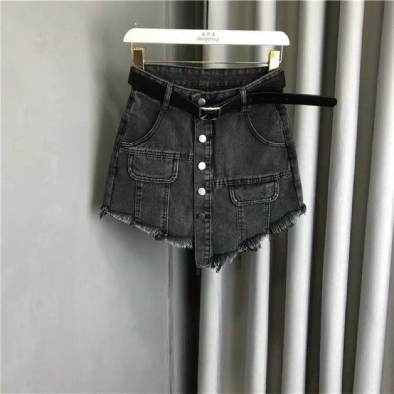 Quần jeans giả váy lệch tà siêu xinh | BigBuy360 - bigbuy360.vn