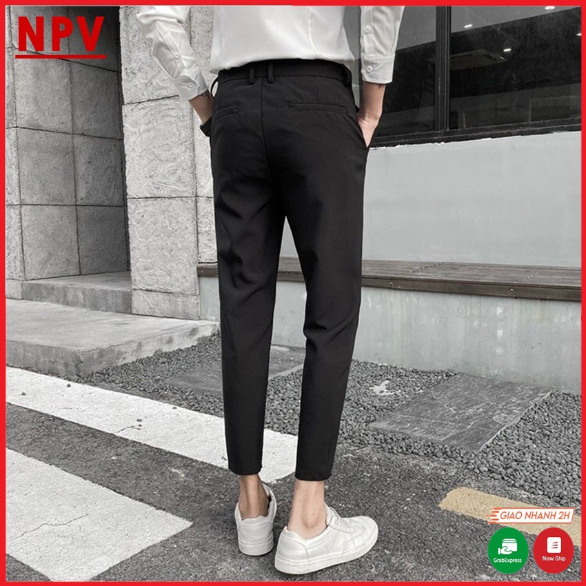 Quần tây âu nam NPV côn ống dáng ôm vải co giãn nhẹ | BigBuy360 - bigbuy360.vn