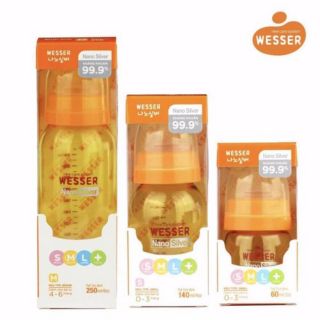 Bình sữa weser cổ hẹp +(Pesu) Wesser 60ml 140ml 250ml