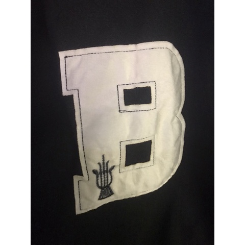 Áo khoác bomber varsity jacket nam nữ thêu chữ B tay da hình cục xương mới