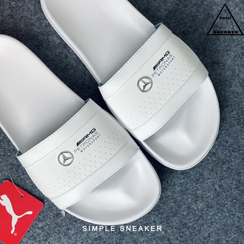 Dép Puma x Mercedes Chính Hãng FREESHIP Puma Leadcat Slides Mercedes Team Sliver - Dép Quai Ngang Puma [37155301