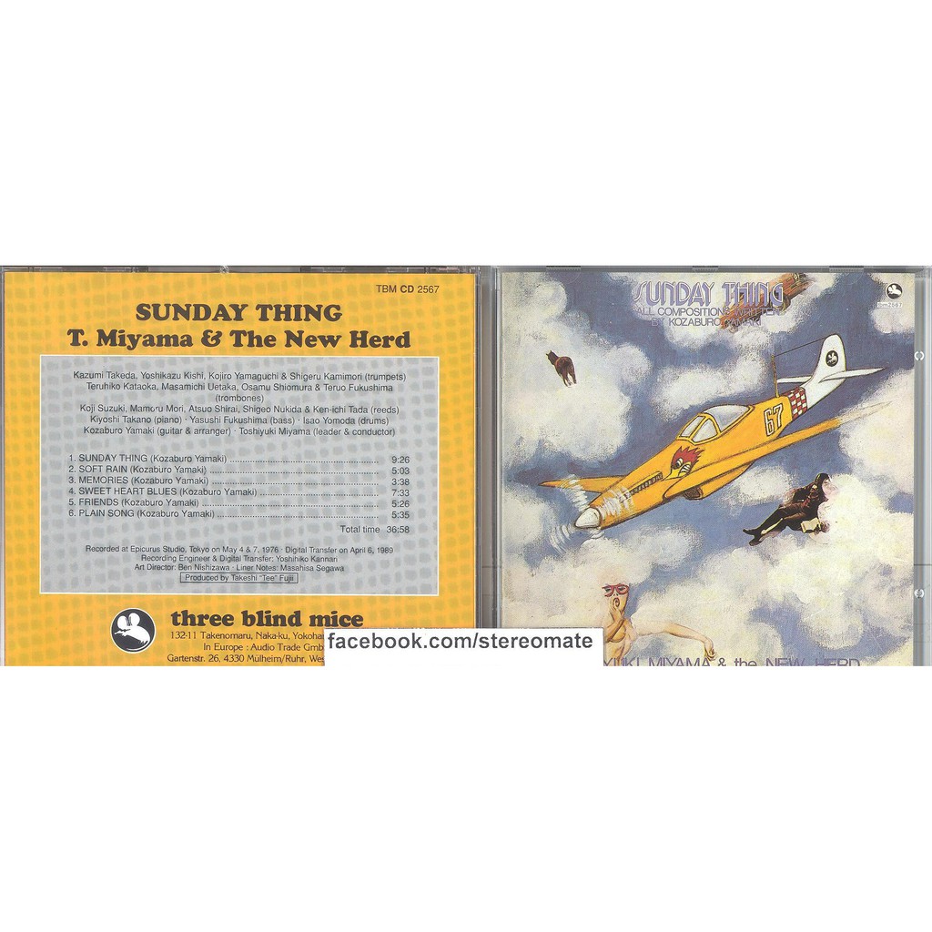 stereomate - CD gốc: T. Miyama & The New Herd -  Sunday Thing [TBM West Germany - new sealed]