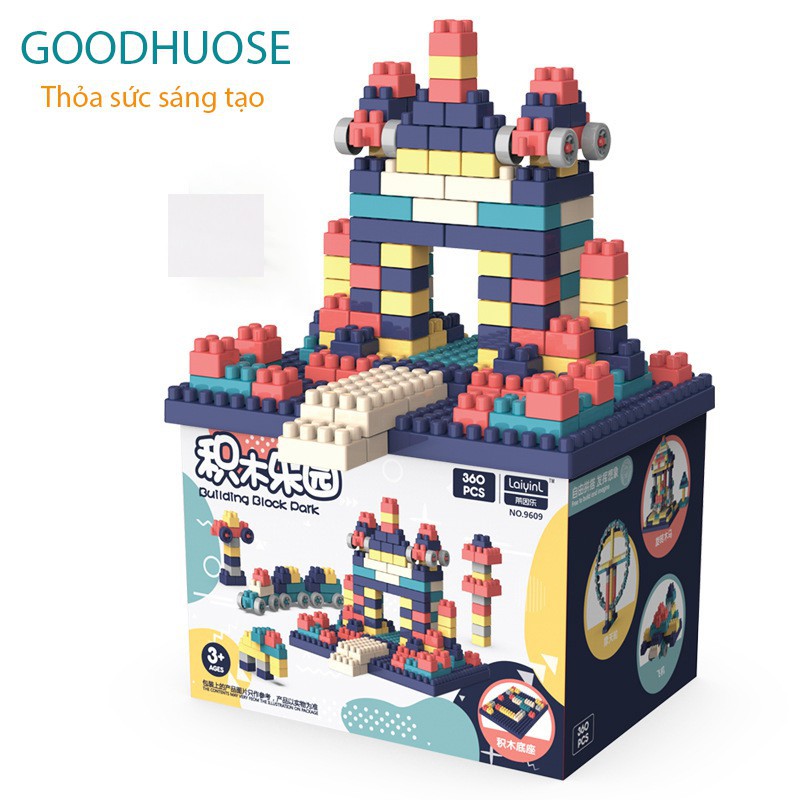 Bộ xếp hình lego chi tiết- Đồ chơi lắp ghép phát triển trẻ toàn diện có phân loại 260ct, 360ct, 520ct