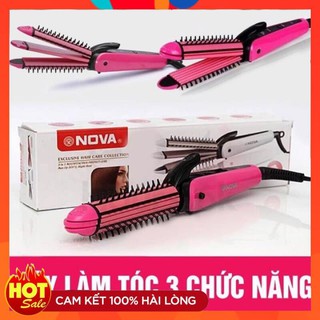 Máy Làm Tóc 3 Trong 1 NOVA (Uốn, Duỗi, Bấm) [HÀNG CHÍNH HÃNG]