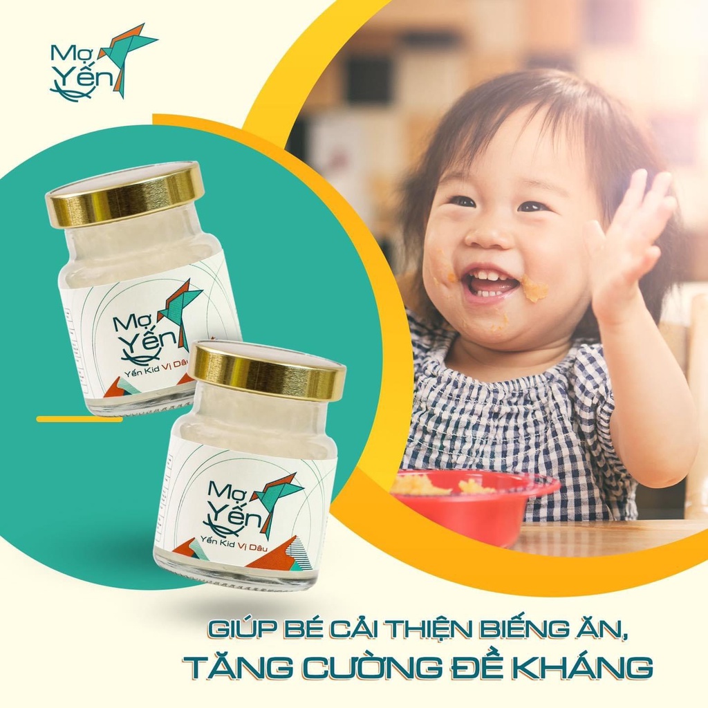 Yến Sào - Mợ Yến - Vị Dâu KID - combo 10 hũ yến chưng nguyên chất