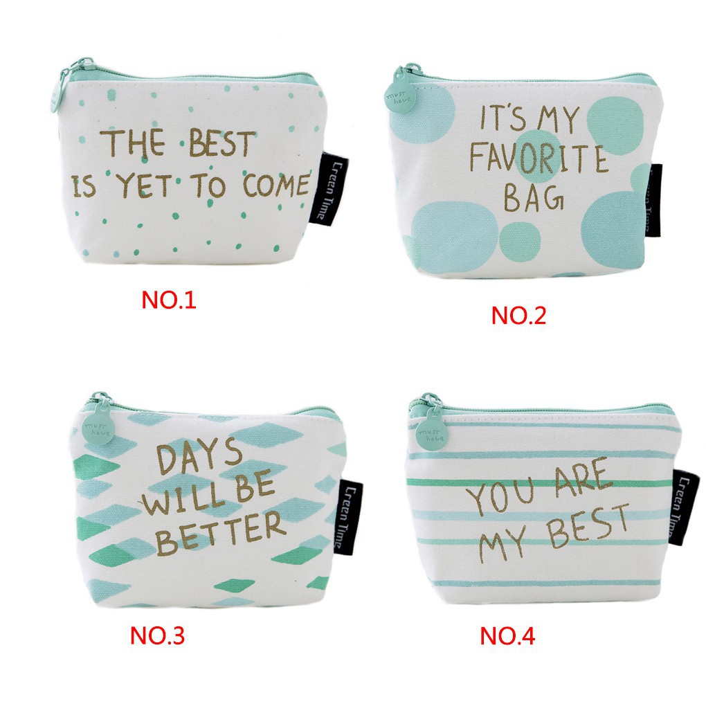 Ví đựng tiền xu khóa kéo dễ thương