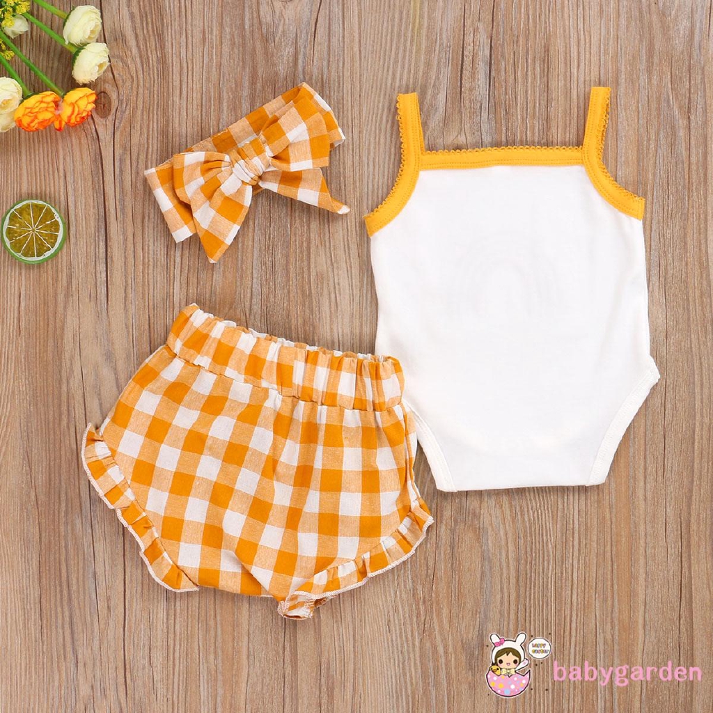 Set Jumpsuit Hai Dây + Quần Dài + Băng Buộc Đầu Cho Bé Gái