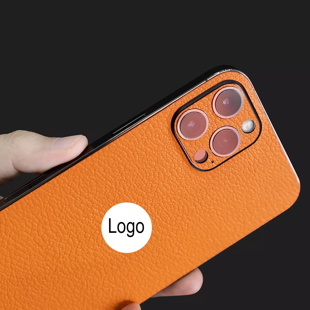 Miếng dán da màu cam HM cho iphone 15 pro max 14 pro max 13 pro max 12 pro max 11 pro max x s max 7 8 plus