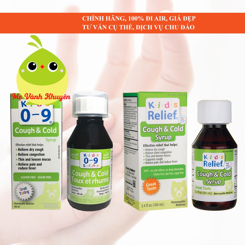 Siro giảm đa triệu chứng cho bé từ 0 đến 12 tuổi Kids Relief Cough &amp; Cold Syrup, USA/Canada (100ml)