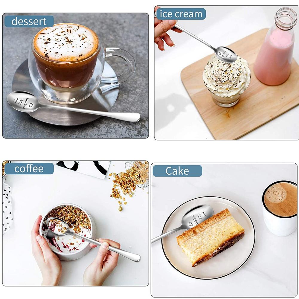 YIYU Muỗng Cà Phê Hình Cây Kem Dùng Làm Quà Tặng Năm Mới