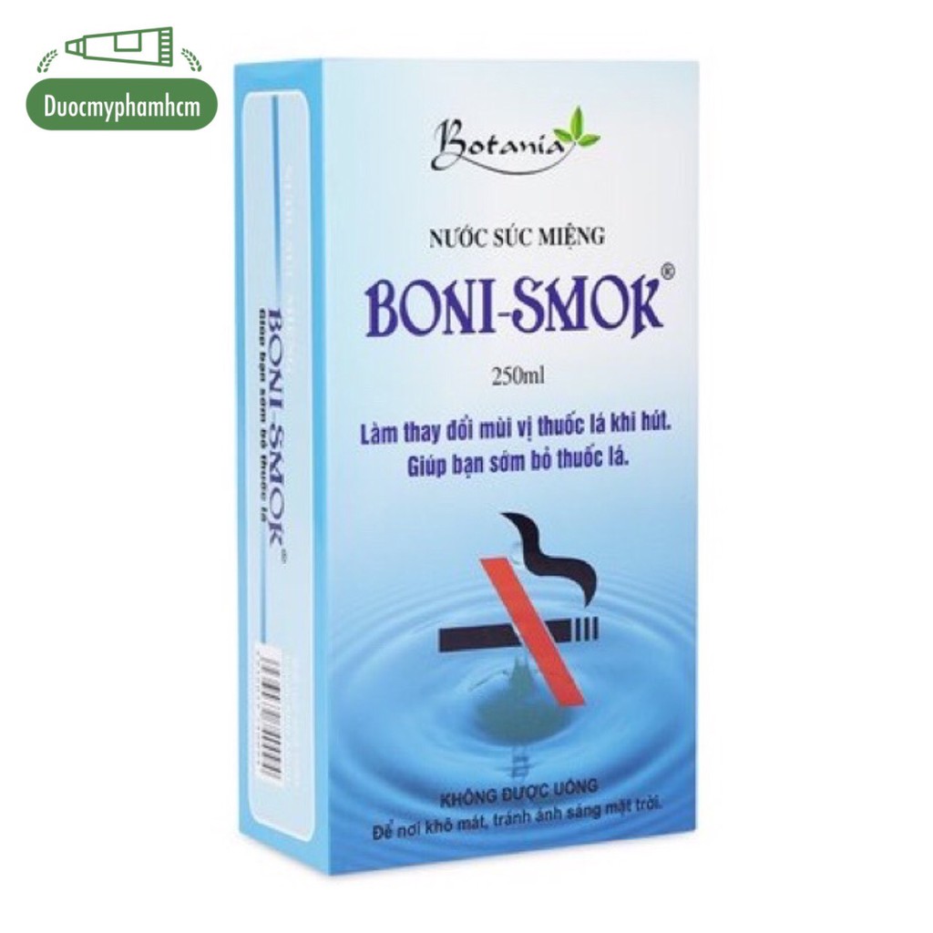 Nước súc miệng cai thuốc lá Boni-smok giúp cái thuốc lá thành công