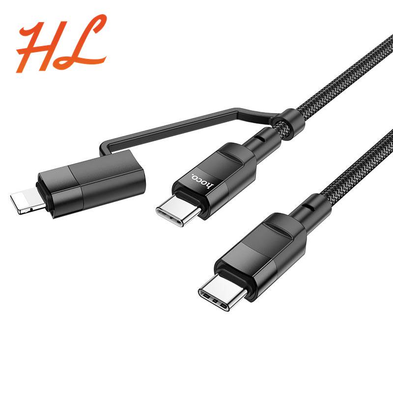 Cáp Sạc 2 trong 1 (Type C to Type C hoặc Type C to Light) - Hàng Chính Hãng - Hưng Long PC