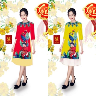 GIÁ XƯỞNG - Áo dài cách tân lụa in 3D