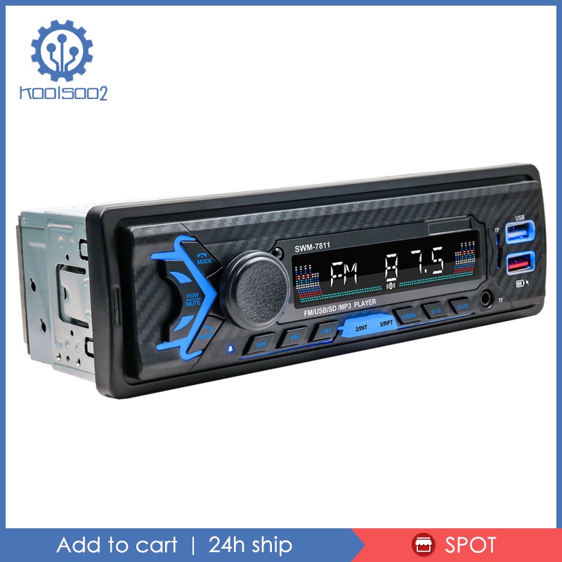 Máy Nghe Nhạc Mp3 12v Kết Nối Bluetooth Cổng Usb Có Điều Khiển Bằng Giọng Nói Cho Xe Hơi Koolsoo2