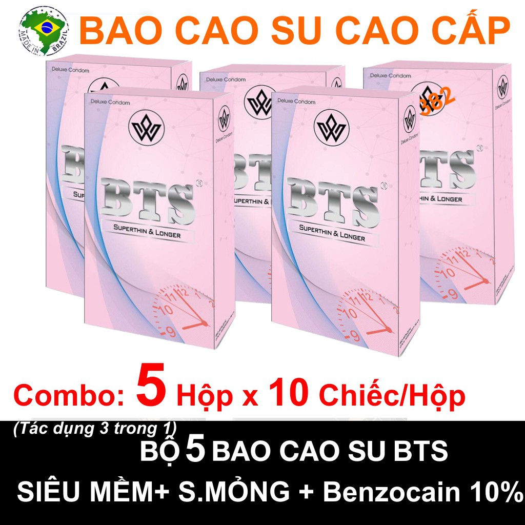 Bộ 3h Baocaosu BTS® Hộp 10 chiếc trợ giá từ Siêu thị BTS Durex (Shop chọn ngẫu nhiên hoặc theo yêu cầu inbox)