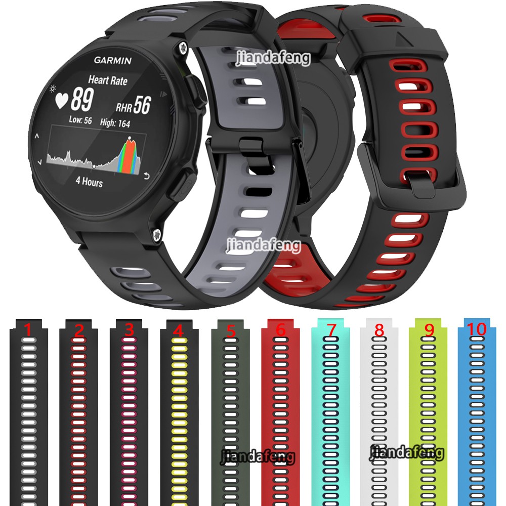 Dây đeo silicon thể thao thể thao cho Garmin Forerunner 220 / 230 / 235 / 620 / 630 / 735XT.