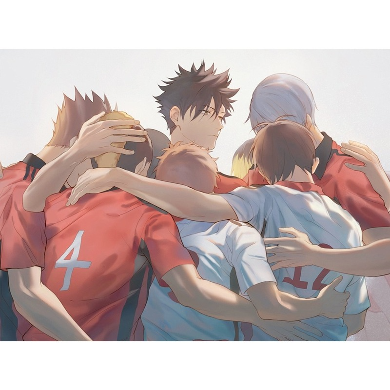 Bộ tranh đính đá 5D họa tiết hoạt hình chàng trai bóng chuyền độc đáo DIY 40X30