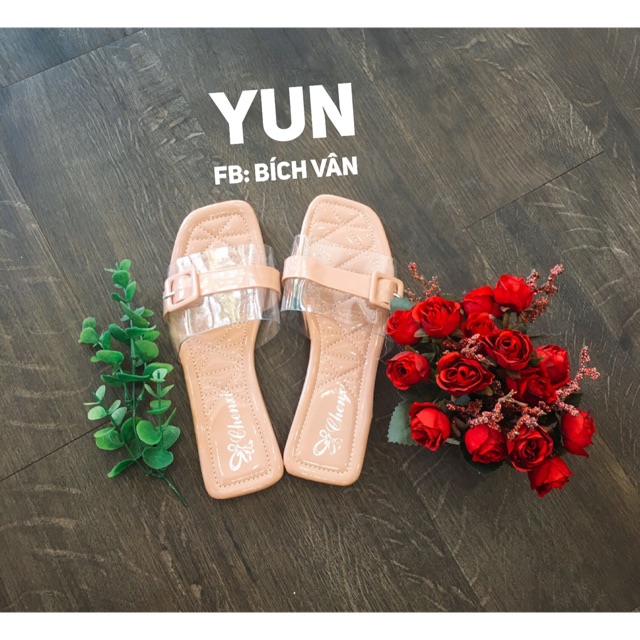 Oder dép quai trong suốt có ảnh thật