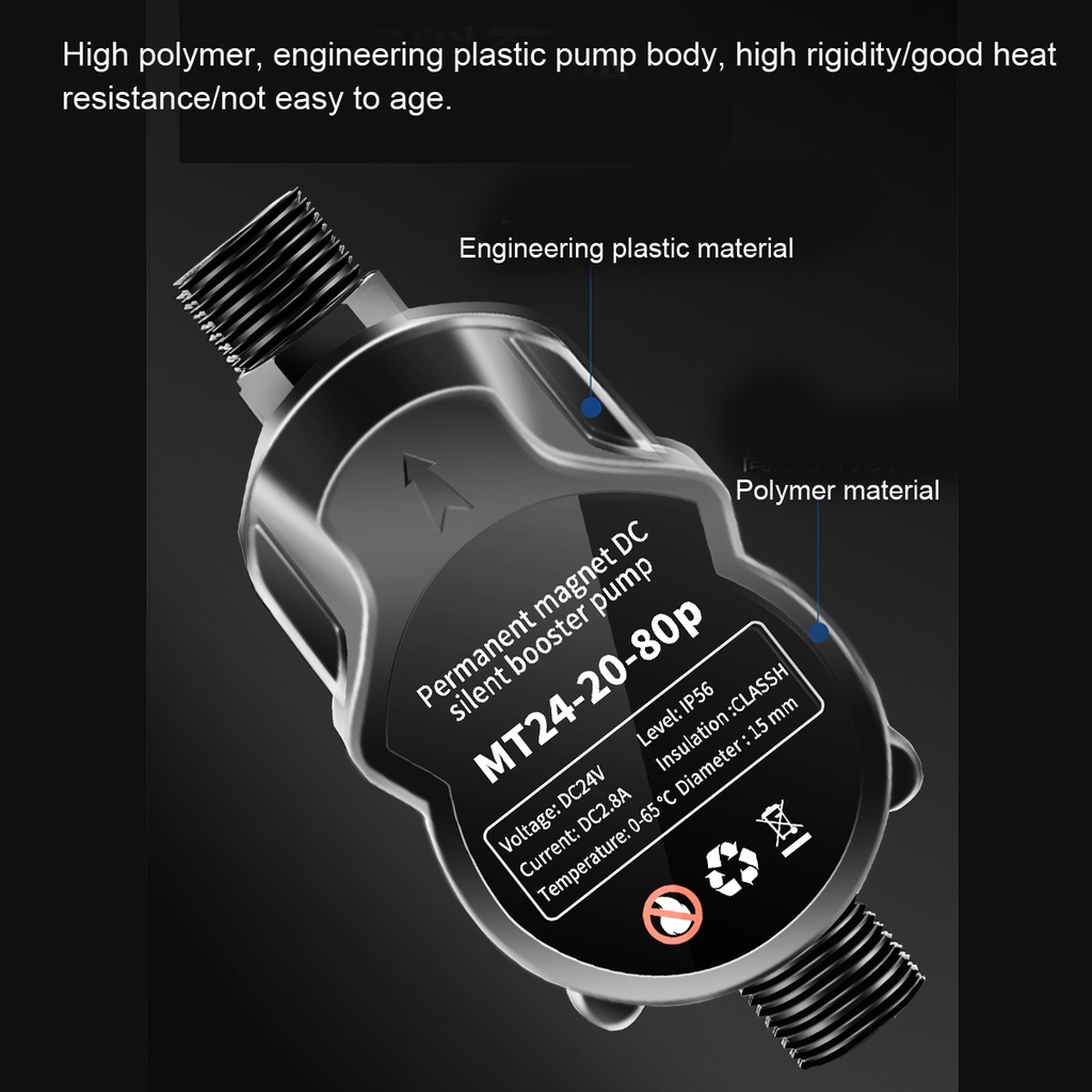 Máy Bơm Nước Áp Suất DC 24V 20L / min 80Ma