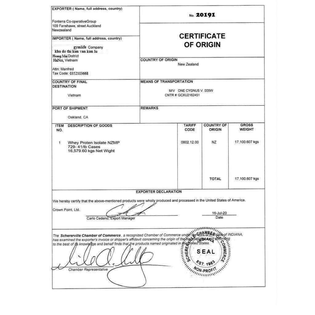 1KG WHEY PROTEIN ISOLATE - Bổ sung protein, ít calories, ít béo, tăng cơ