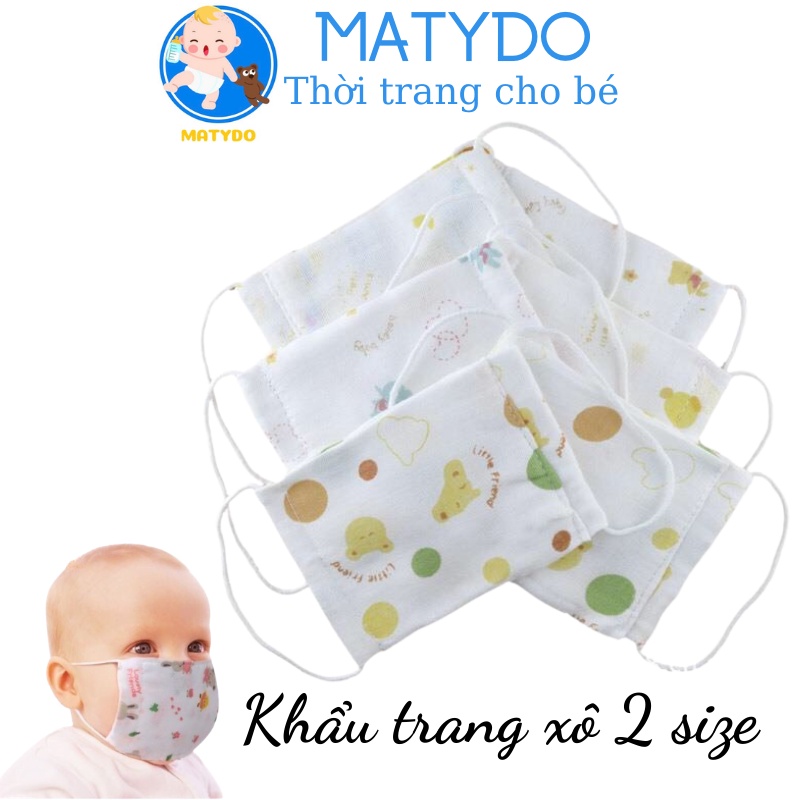 Khẩu trang trẻ em khẩu trang xô 4 lớp lọc cao cấp MATYDO thanh lọc không khí ngăn cản khói bụi vi khuẩn KT05
