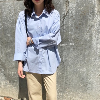 [ Sẵn] Sơ mi oversize xanh mint
