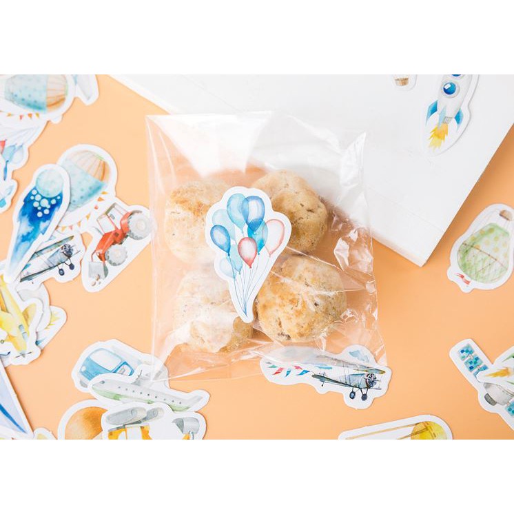 Bộ 46 Sticker Hàn Quốc hoạt hình dán trang trí E34