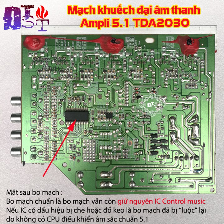 ✅ Mạch khuếch đại âm thanh Ampli 5.1 TDA2030 + CPU điều khiển chuẩn âm sắc + Biến áp