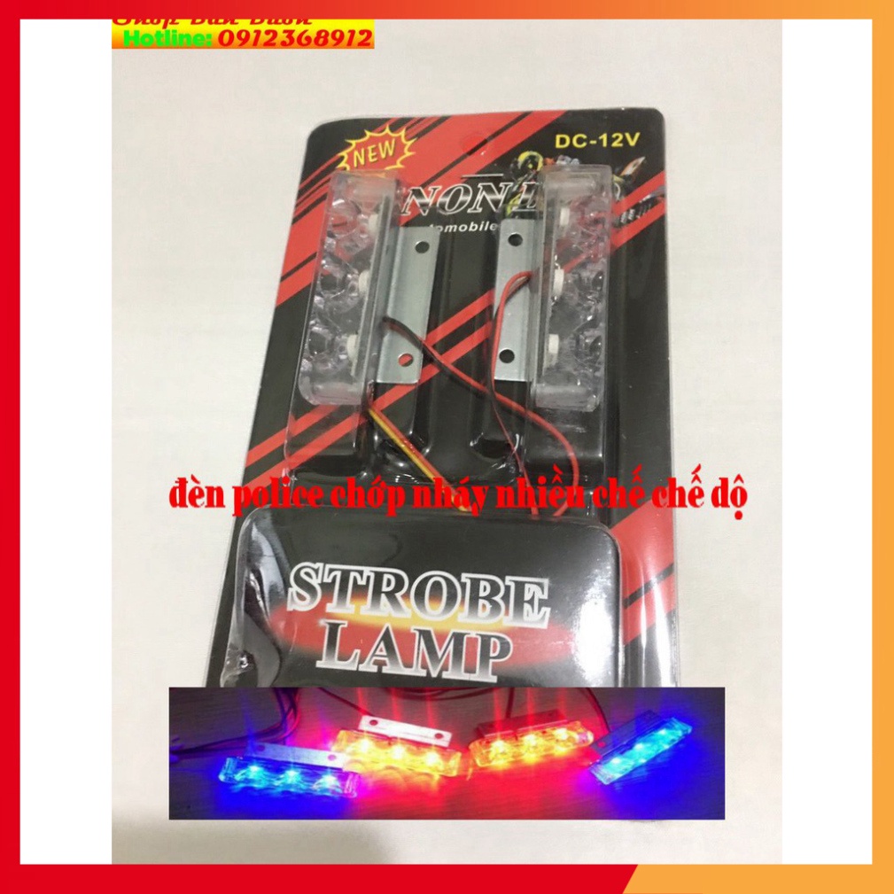 🌴🌴🌴 Đèn led police chớp cảnh sát màu xanh đỏ giá 1 cặp 🌴🌴🌴