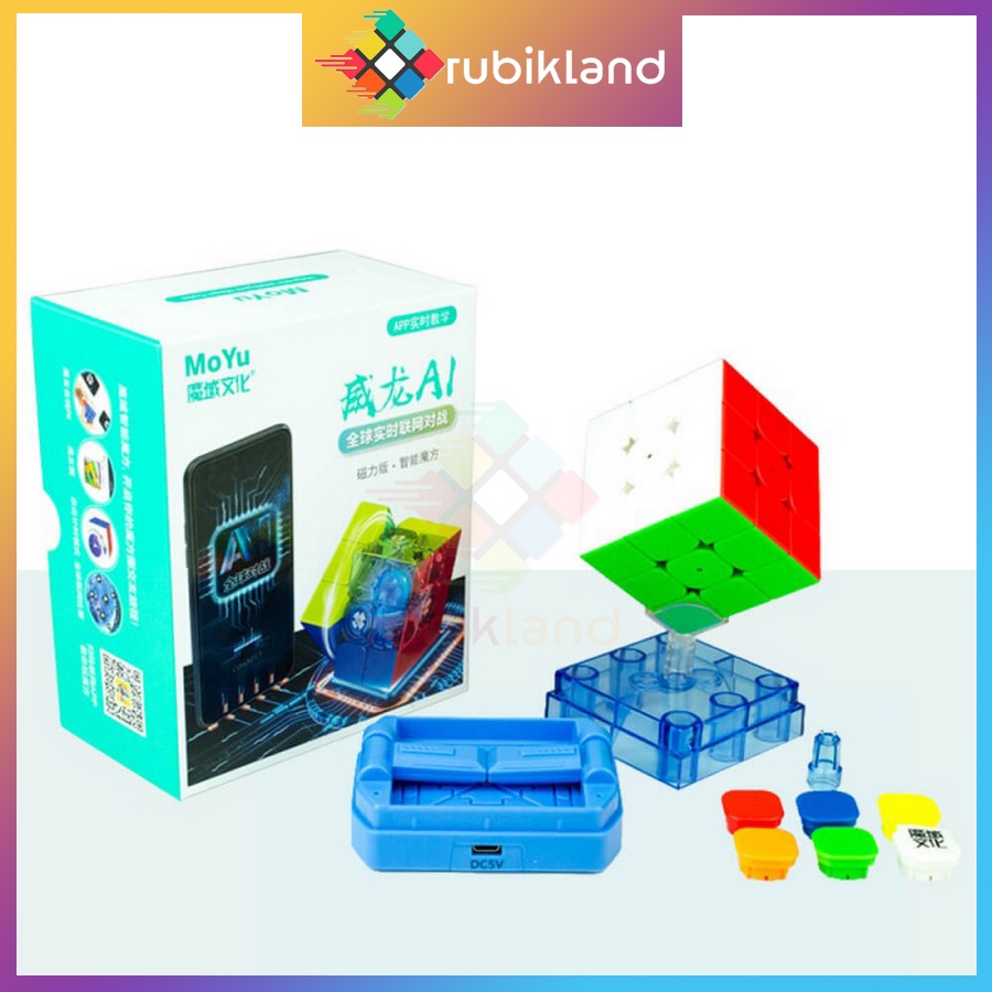 Rubik MoYu WeiLong AI 3x3 Smart Cube Rubic Bluetooth Đồ Chơi Trí Tuệ
