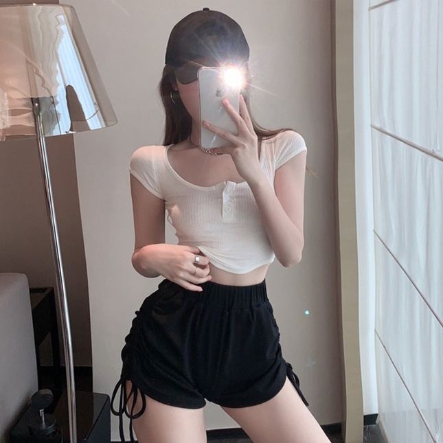 Quần Đùi Nữ Quần Short Nữ Rút Dây Hai Bên Cạp Cao Xinh Xắn TEDY Loại Tốt Sexy Tôn Dáng Vải Mát Mặc Ở Nhà Đi Chơi Đi Biển | WebRaoVat - webraovat.net.vn