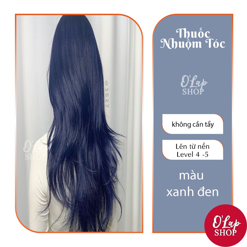 Thuốc nhuộm tóc Xanh dương đen ánh khói hông cần thuốc tẩy tóc