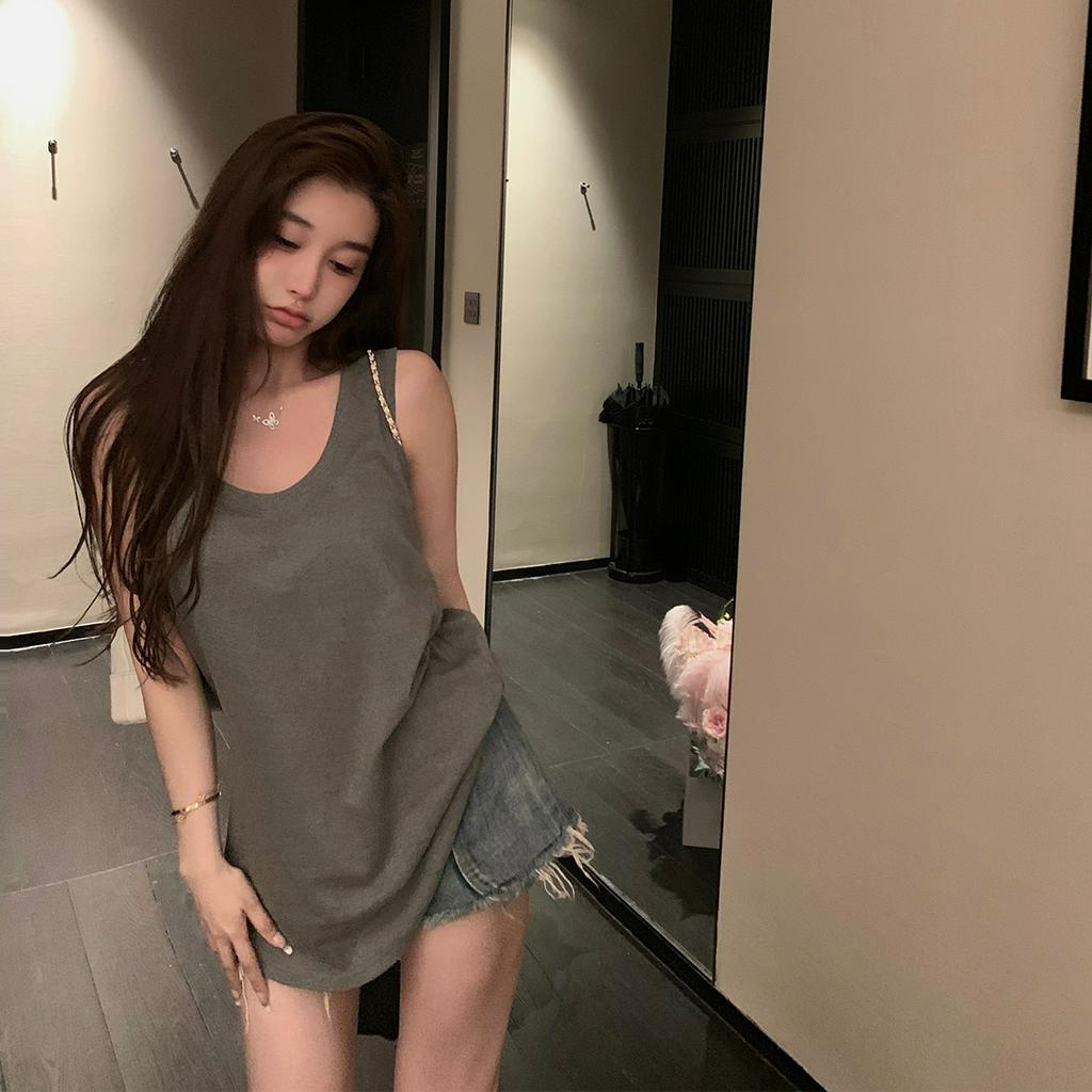 Áo Thun Nữ Không Tay Dáng Rộng Phong Cách Hàn Quốc Thời Trang Mùa Hè Mới