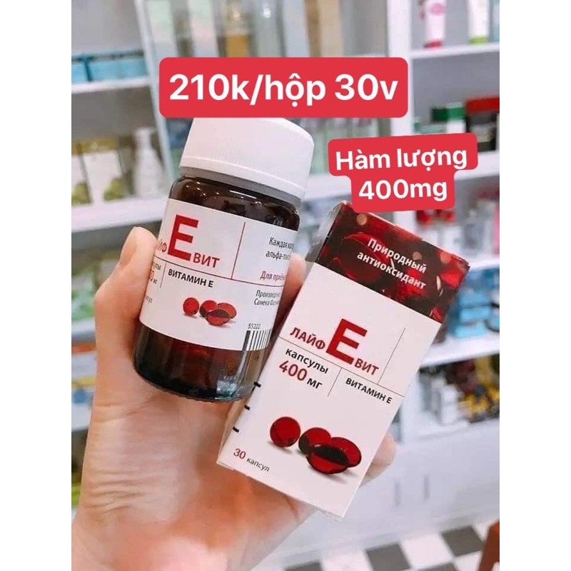 Vitamin E đỏ Nga hàm lượng 400mg