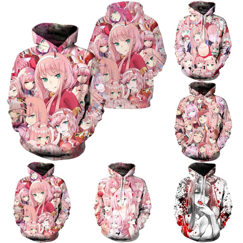 Áo Hoodie In Hình Anime 3d Cá Tính Cho Cặp Đôi