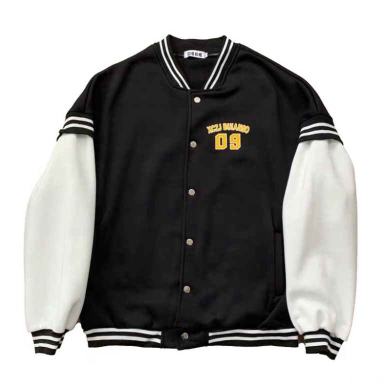 Áo khoác nữ nam bomber varsity jacket áo bomber 09 nỉ nữ nam unisex loại nỉ dày - Hàng mới về - Hàng mới về
