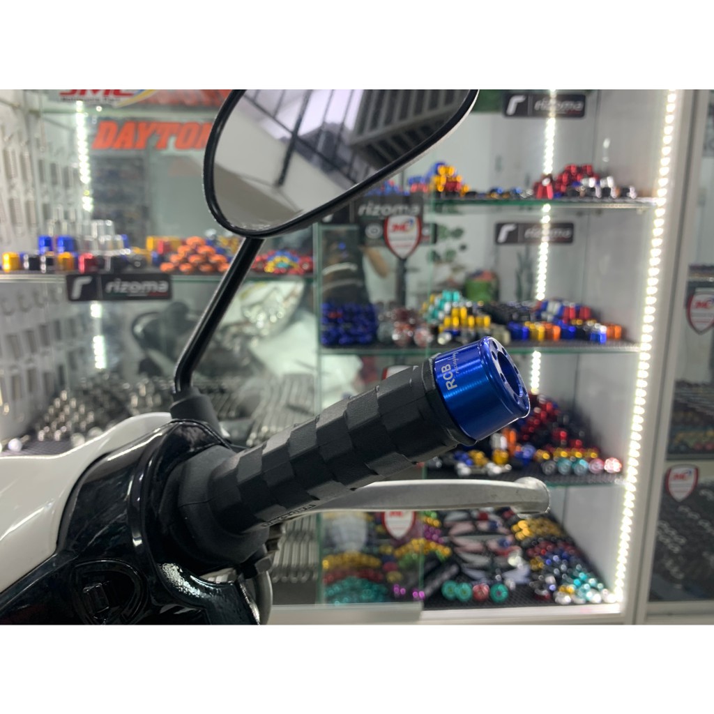 Gù tay lái nhôm RCB cnc màu  ĐỎ