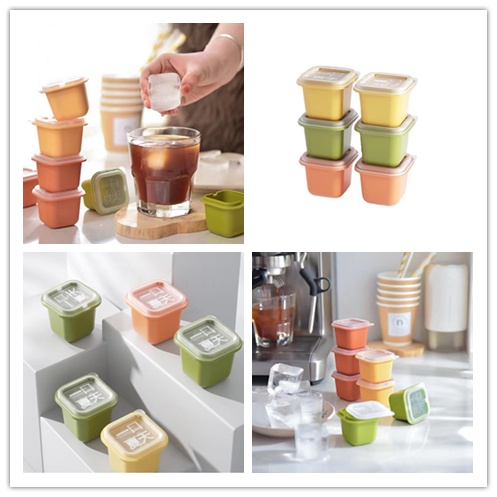 Khuôn làm đá viên mini bằng nhựa kèm nắp cho mùa hè