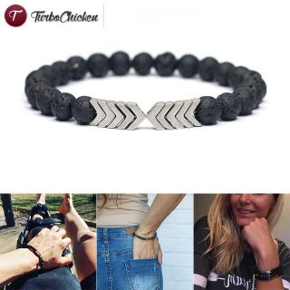 【COD】 Sacred Arrow Nature Lava Stone Diffuser Men Women Bracelet Health Care