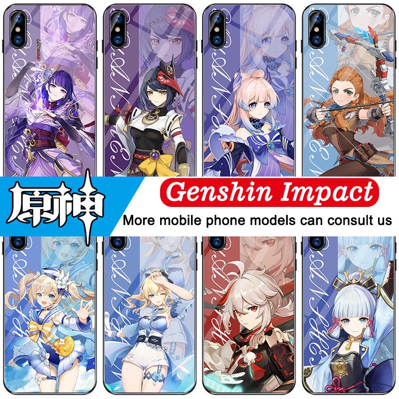 Genshin Impact Ốp điện thoại keo mềm in hình Shogun Kazuha Kokomi cho IPhone X XS XR 7/8