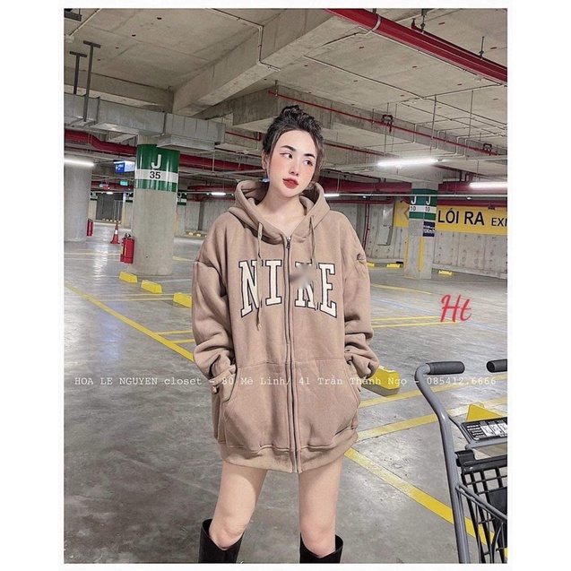 Áo khoá nỉ hai bên chữ HT12