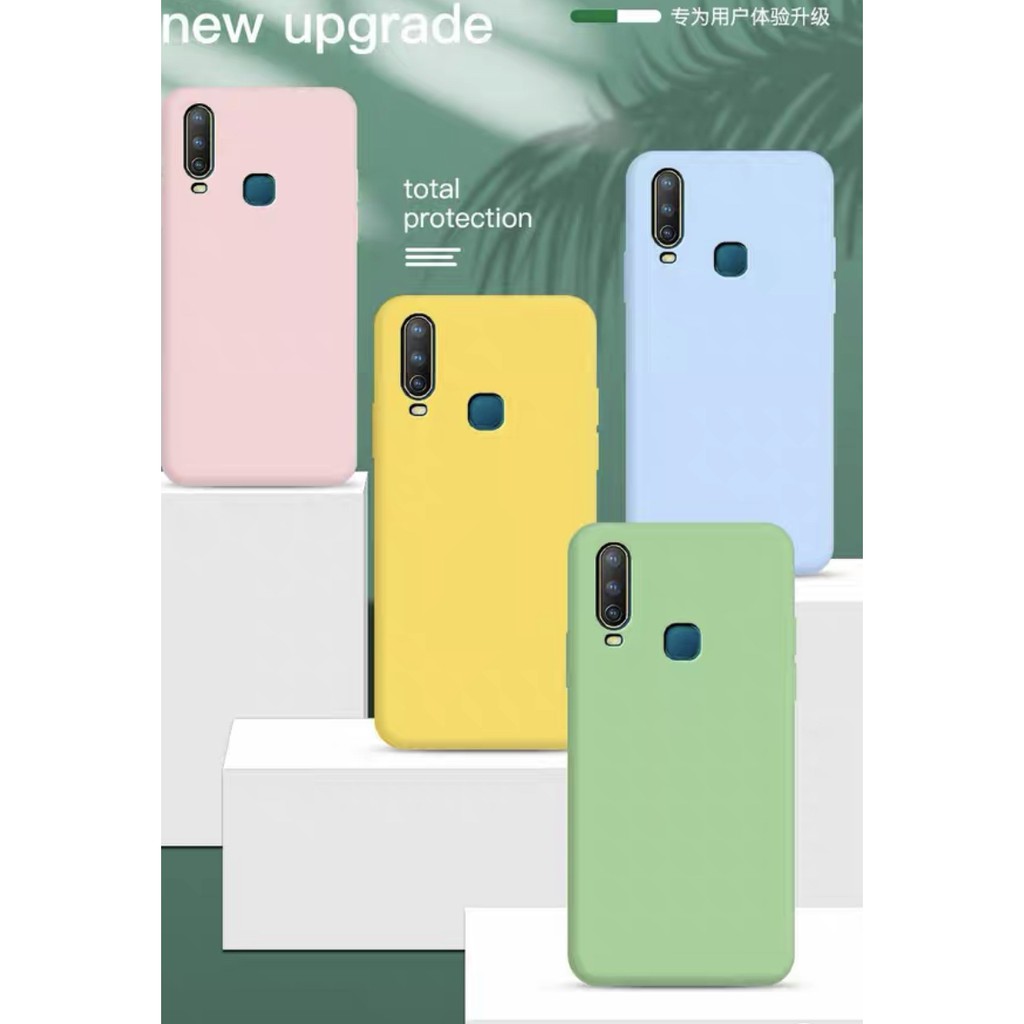 Ốp điện thoại silicon màu trơn cho Vivo Y11 2019 Y15 Y17 V17 Pro Y50 Y30 S1