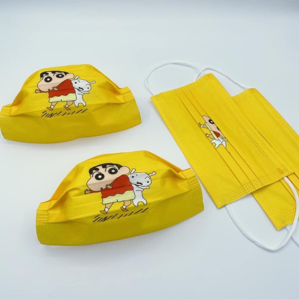 HỘP 50 CÁIKhẩu trang in hình Shin, Siêu anh hùng, Kitty đủ size trẻ em và người lớn