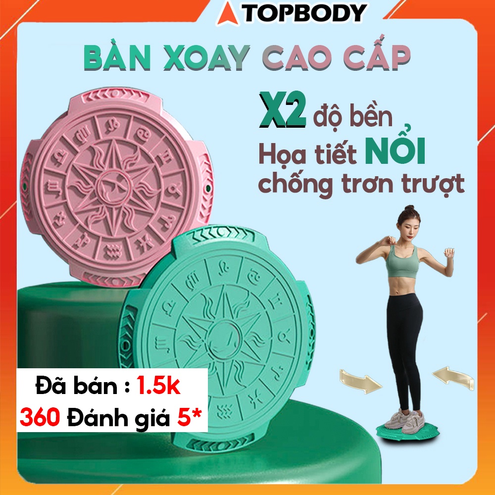 Bàn Xoay Lắc Tập Bụng, Tập Eo Thon Phiên Bản Nâng Cấp TOPBODY